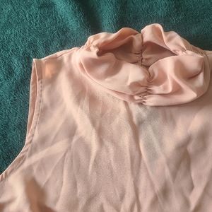 Forever 21 Contemporary Pink/Peach Turtleneck Tank Top Blouse